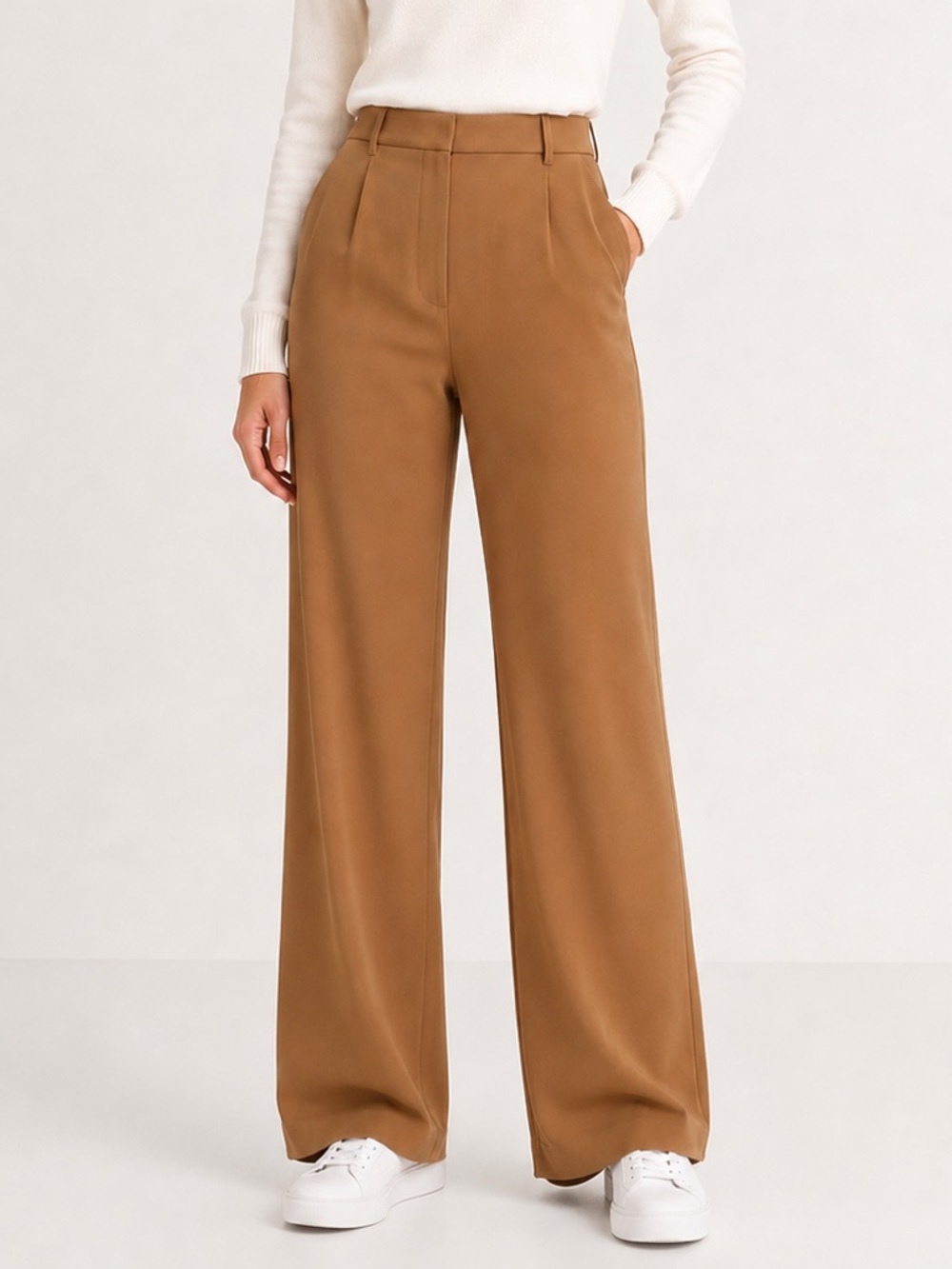 Old Navy Taylor Wide Leg Trouser Pants Caramel Medium NWT Extra High Rise